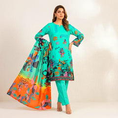 3 Pcs Lawn Unstitched Suit 112